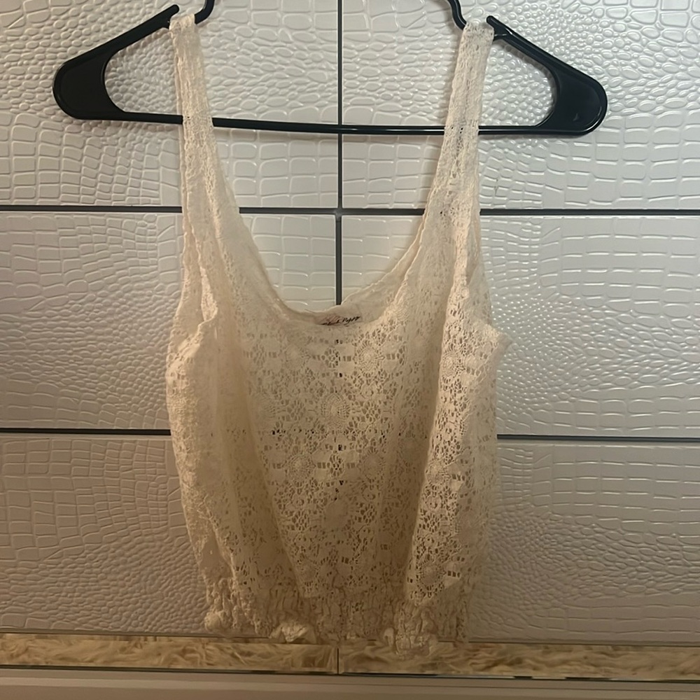 Lace Cinched Tank Top